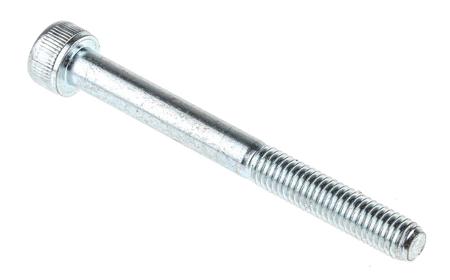 483-8297 RS PRO Bright Zinc Plated Steel Hex Socket Cap Screw, DIN 912, M5 x 50mm