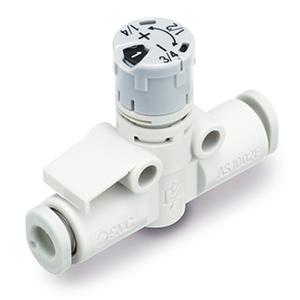 AS3002FS-10A SMC AS-FSA Series Tube Speed Controller, 10mm Tube Inlet Port x 10mm Tube Outlet Port,