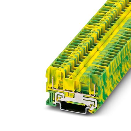 3042748 Phoenix Contact 2-Way Earth Terminal Block, 0.08 - 6mm², 28 - 10 AWG Wire, Plug In, Spring Cage