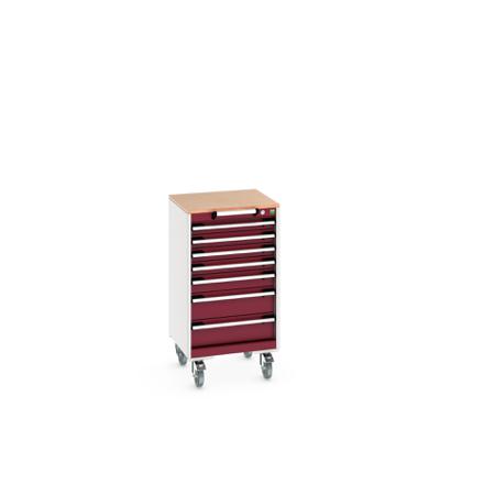 40402141-24V Bott, 7 Drawer Sheet Steel Floor Standing Storage Cabinet, 525 X 525 X 990mm