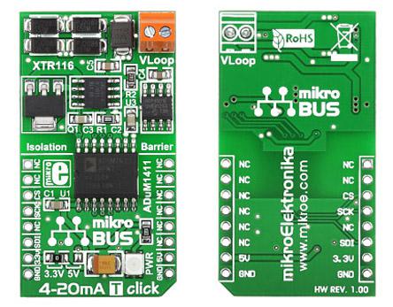 MIKROE-1296 MikroElektronika 4-20mA T Click MCU Add On Board