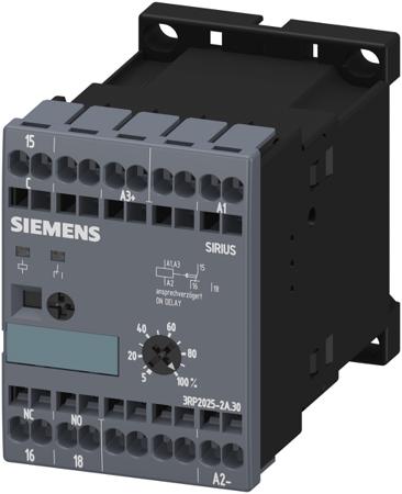 3RP2025-2AP30 Siemens 3RP20 Series DIN Rail Mount Timer Relay, 24V ac/dc, 1-Contact, 0.05 s → 100h, 1-Function, SPDT