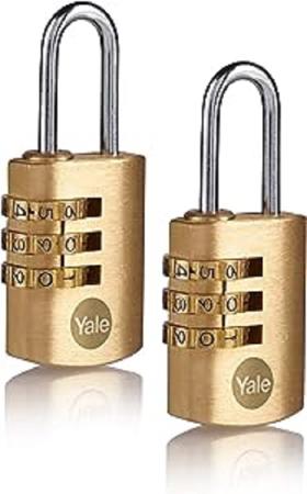 Y150B-22-120-2 Yale Combination Brass, Steel Combination Padlock, 3mm Shackle, 23mm Body