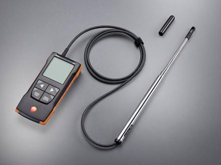 0563-0425 Testo Telescopic Vane Anemometer, 30m/s Max, Measures Air Velocity, Temperature, Volume Flow