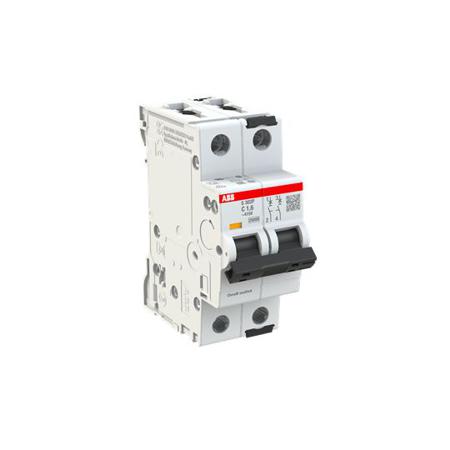 2CDS382001R0974 ABB System Pro M Compact S300P MCB, 2P, 1.6A Curve C, 415V AC, 125V DC, 100 kA Breaking Capacity