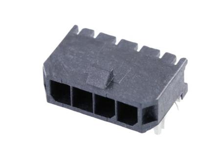 436500409 Molex 43650 Series Right Angle Surface Mount PCB Header, 4 Contact(s), 3 mm Pitch, 1 Row, Shrouded
