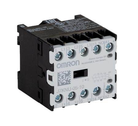 J7KNU-05-10-24 Omron J7KNU Series 3 Pole Contactor - 5 A, 24 V Coil, 1NO, 2.2 kW