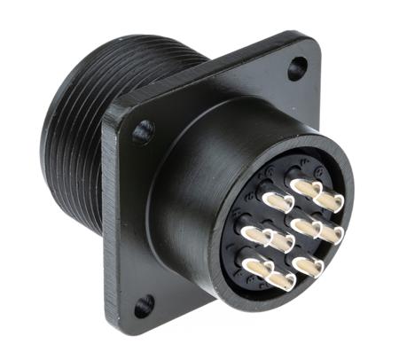 MS3102A-18-1P Amphenol, MS3102A 10 Way Box Mount MIL Spec Circular Connector Receptacle, Pin Contacts,Shell Size 18, Screw Coupling,