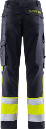 129518-171-303 Fristads 2162 ATHF Men's Trousers Navy, Yellow 98 cm Waist 78cm Leg