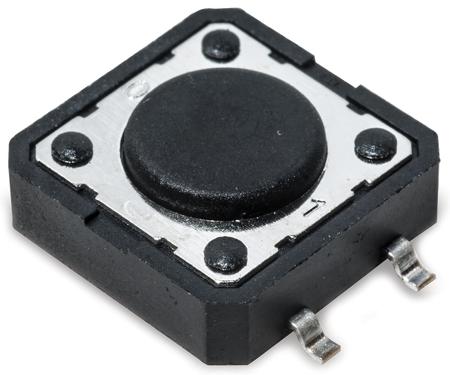 PTS125SM43-2 LFS C & K IP40 Black Button Tactile Switch, SPST 50 mA 7 (Dia.)mm Through Hole