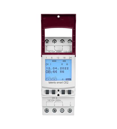 43-04-0004-1 2 Channel Digital DIN Rail Time Switch Measures Days, Hours, Minutes, Seconds, 110 → 230 V ac