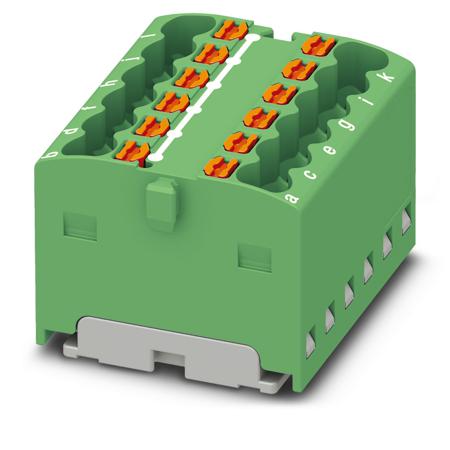 3002772 Phoenix Contact Distribution Block, 12 Way, 2.5mm², 17.5A, 450 V, Green