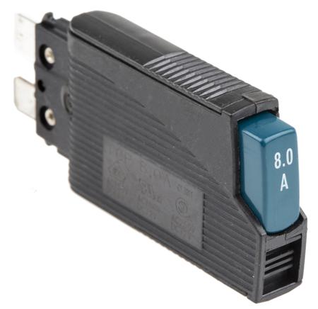 0712291 Phoenix Contact Thermal Circuit Breaker - TCP 8A  Single Pole 65 V dc, 250V ac Voltage Rating, 8A Current Rating