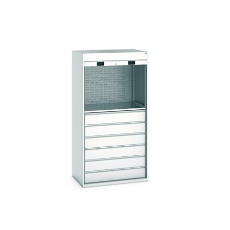 40201024-16V Bott, 6 Drawer Steel Floor Standing Cupboard, 1050 x 650 x 2000mm