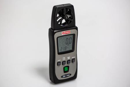 106-5314 RS PRO IM-740 Rotary Vane Anemometer, 25m/s Max, Measures Air Velocity, Temperature