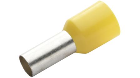 RND-465-00898 RND, RND 465 Insulated Bootlace Ferrule, 16mm Pin Length, 7.3mm Pin Diameter, Yellow