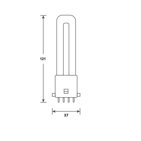 146732 LED PL Glass 2G7 4P 3W (7W) 360lm 830 AC