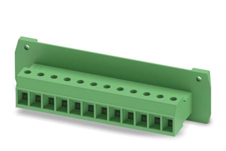 1840654 Phoenix Contact, 7.62mm Pitch, DFK-PC 4/12-GF-7.62, 12 Way, , Pluggable Terminal Block, Feed Through Header, Cable