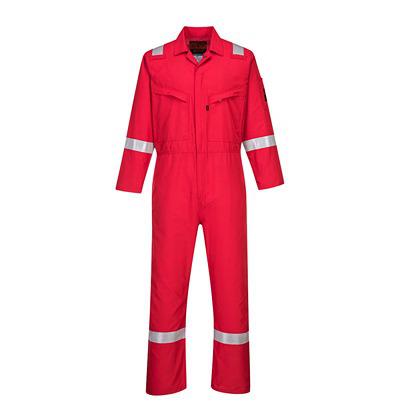 AF73RER42 Portwest Red Reusable Hi Vis Overalls, 42