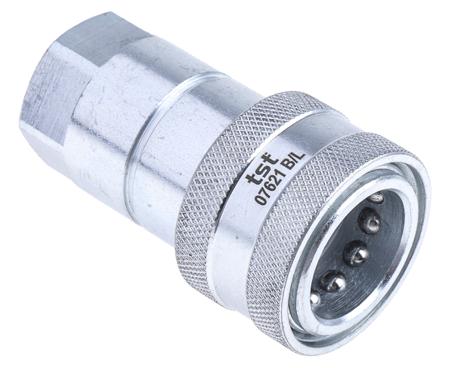 745-4693 RS PRO Steel Female Hydraulic Quick Connect Coupling, BSP 1/2 Female
