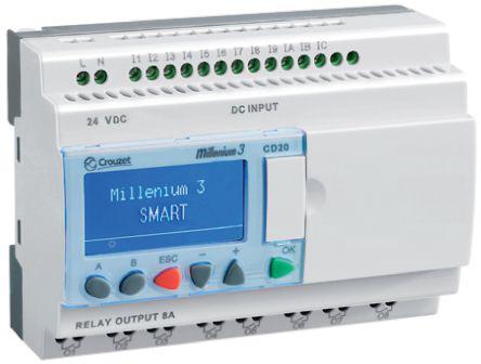 88974052 Crouzet Millenium 3 Series Logic Module, 24 V dc Supply, Transistor Output, 12-Input, Digital Input