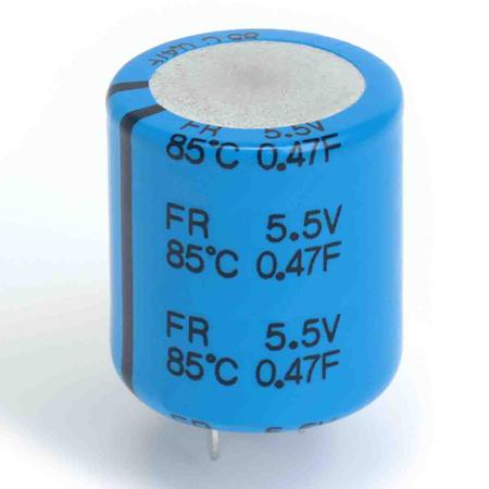 FR0H104ZF KEMET 0.1F Supercapacitor -20 → +80% Tolerance, FR 5.5V dc, Through Hole