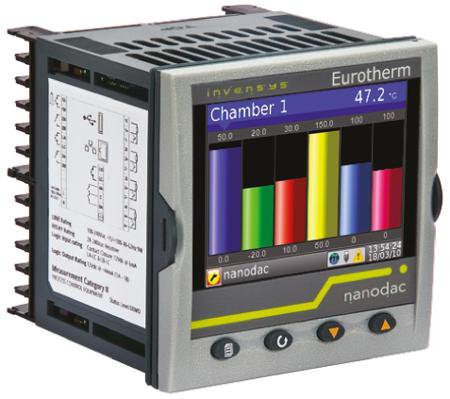 NANODAC/VL/C/X/LRR Eurotherm NANODAC/VL/C, 4 Input Channels, 3 Output Channels, Graphical Chart Recorder Measures Current, Millivolt,