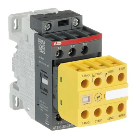 1SBL177082R1122--AFS16-30-22-11 ABB Jokab AFS 3 Pole Safety Contactor - 30 A, 20 → 60 V dc, 24 → 60 V @ 50/60 Hz Coil, 3NO