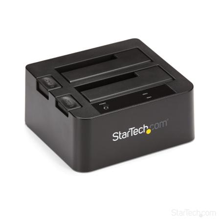 SDOCK2U313 StarTech.com USB 3.1 Gen 2 Hard Drive Docking Station for 2 Drives SATA Hard Drive 2.5 x 3.5in