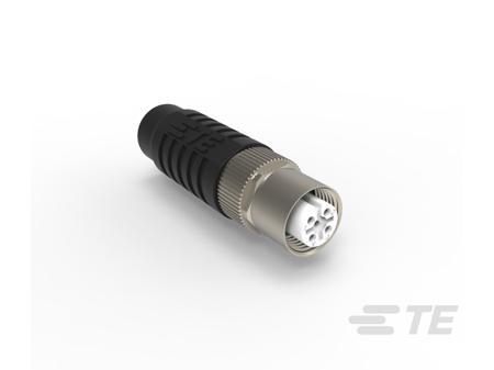 1-2823450-3 TE Connectivity Industrial Circular Connectors, 5 Contacts, Cable Mount, M12 Connector, Socket, Female, IP67, 28234