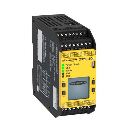 XS26-ISDD Banner XS26 Series Safety Controller, 26 Safety Inputs, 24 V dc