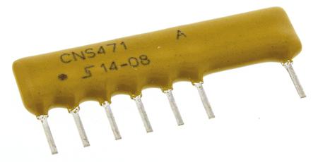 CNS471A6 Vishay Voltage Divider Resistor Network 9 kΩ, 9 MΩ, 90 kΩ, 100 Ω, 900 kΩ, 900 Ω ±0.1% 6 Resistors, 0.6W Total,