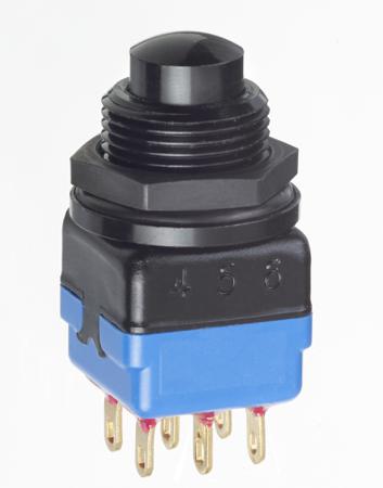 13445A-4GX768 APEM 1300 Series Series Push Button Switch, DP, Bushing, 11.9mm Cutout, On/Mom, 30V dc