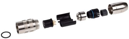 0322-04 Lumberg 4 Pole Din Socket Socket, DIN EN 60529, 5A, 250 V ac IP68