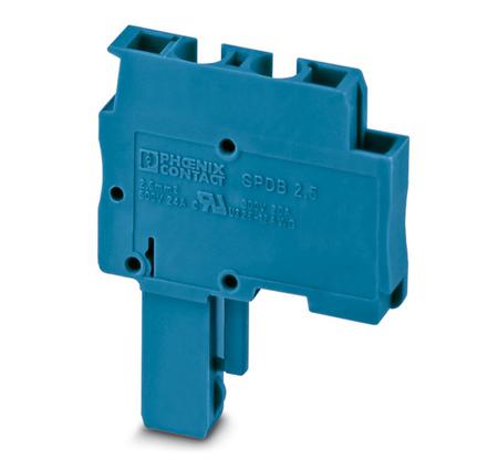 3043200 Phoenix Contact SPDB 2.5/ 1-L BU Series Terminal Plug for Use with Din Rail, 24A
