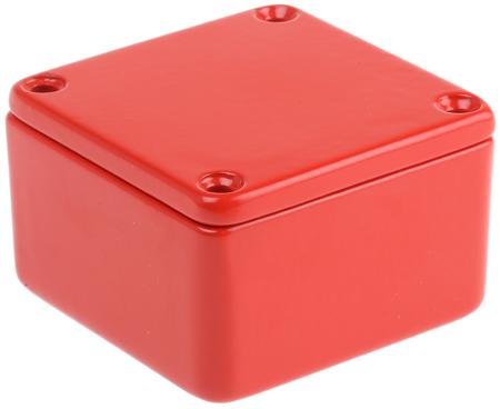 RTM5001/11-RED CAMDENBOSS 5000 Series Red Die Cast Aluminium Enclosure, IP54, Red Lid, 50 x 50 x 31mm