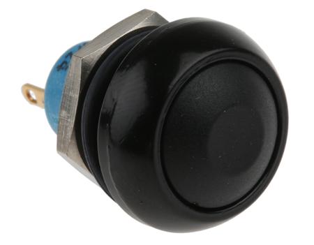 IPR3SAD-2 APEM Push Button Switch, Momentary, Panel Mount, 13.6mm Cutout, SPST, 28V dc, IP67