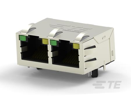 5-2337994-3 TE Connectivity Ethernet Connector, Cat5 1 x 2 Port