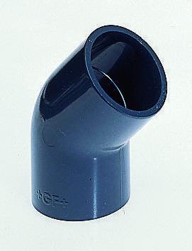 721151105 Georg Fischer 45° PVC-U Elbow, 3/8in x 3/8in, L.19mm