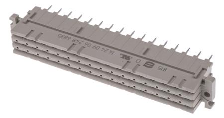 09062486835 HARTING DIN 41612 48 Way 5.08mm Pitch, Type Connector Class C2, 3 Row, Straight DIN 41612 Connector, Socket
