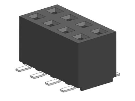 87340-2024 Molex 87340 Series Vertical Surface Mount Receptacle, 20 Contact(s), 2 mm Pitch, 2 Row, Unshrouded