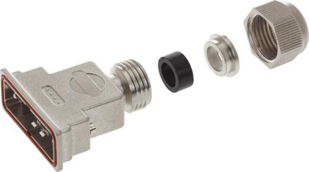 09670250538 HARTING D-sub Waterproof Series Polymer D Sub Backshell, 25 Way