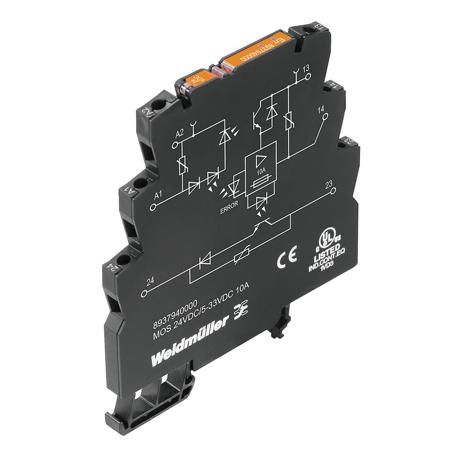 8937940000 Weidmuller 8937 Series Solid State Relay, 10 A Load, DIN Rail Mount, 33 V dc Load