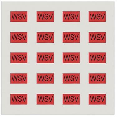 5UH1086 Siemens Red Adhesive Label Sheet, Pack of 20EA
