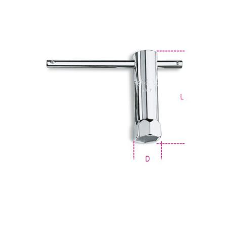 955 16 BETA 16 mm Hex Socket Wrench with Tube Handle, 86 mm Overall