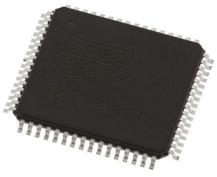 AT90USB1287-AU Microchip Technology , 8bit AVR Microcontroller, 16MHz, 128 kB Flash, 64-Pin TQFP