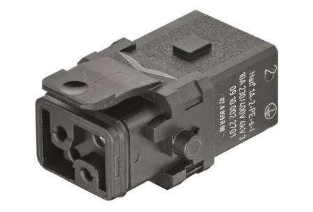 09100022701 HARTING Heavy Duty Power Connector Insert, 10A, Female, Han 1A Series, 2 Contacts