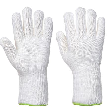 A590WHRL Portwest White Aramid Knit Heat Resistant Gloves, Size 9, Large