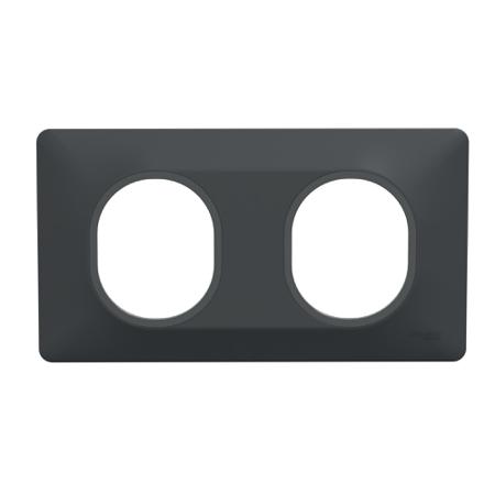 S340704 Schneider Electric Anthracite, 2 Gang, Ovalis C Series
