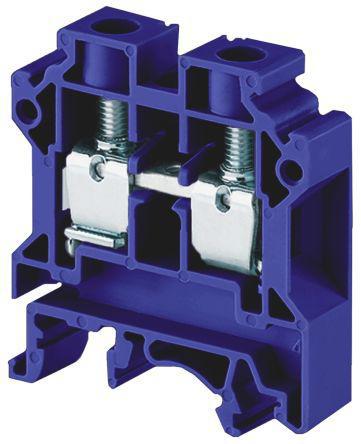 796-1016 RS Pro Feed Through Terminal Block, CTS Series , 1 kV, 57A, Screw Clamp Termination, Blue, Single Level